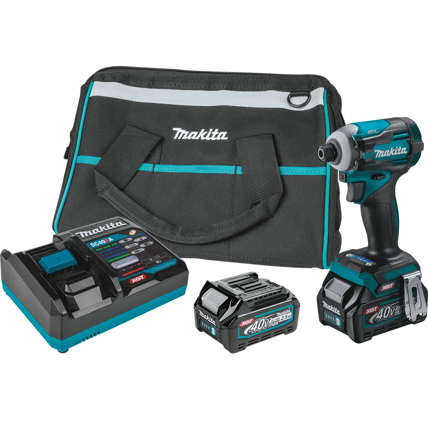 Makita GDT01D 40V MAX XGT Brushless Cordless 4-Speed Impact Driver Kit (2.5Ah)