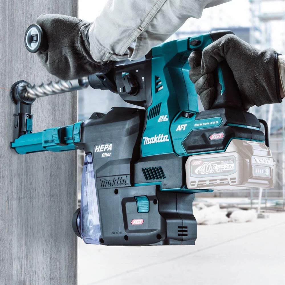 Makita GRH01ZW 40V max XGT 1 1/8in AVT Rotary Hammer with Dust Extractor (Bare Tool) - Image 3