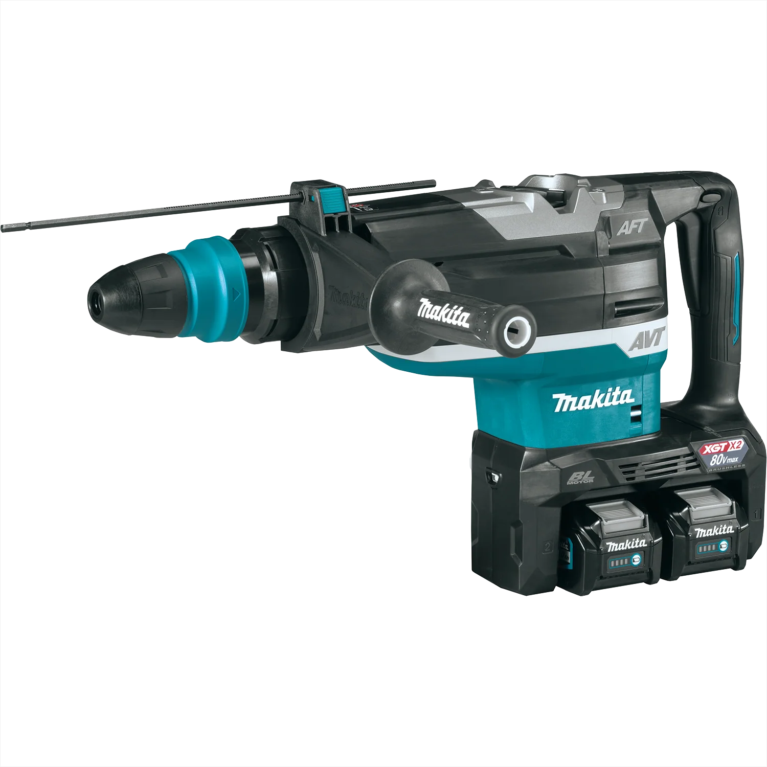 Makita (GRH06PM) 80V Max (40V Max X2) XGT Brushless 2 In. AVT Rotary Hammer Kit, accepts SDS-MAX bits, AFT, AWS Capable - Image 2