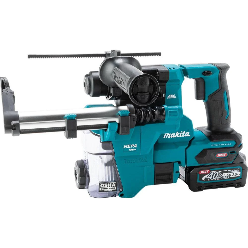 Makita GRH10D1W 40V MAX XGT Cordless 13/16 In. SDS-PLUS AVT Rotary Hammer Kit with Dust Extractor - Image 15
