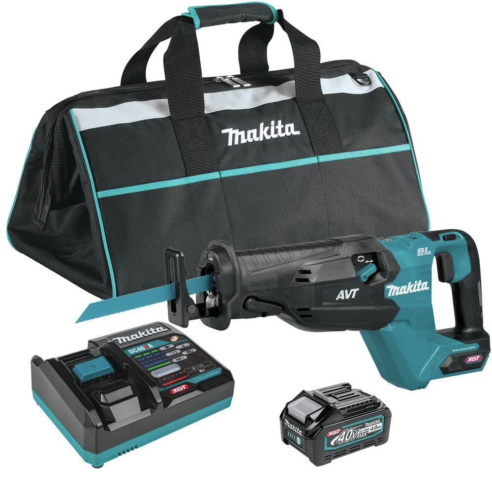Makita GRJ02M1 40V Max Xgt Brushless Cordless Avt Orbital Recipro Saw Kit (4.0Ah)