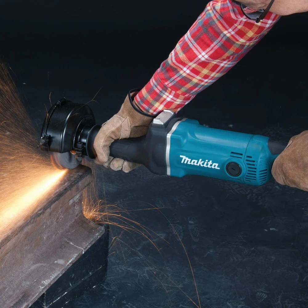 Makita GS5000 - 5" Straight Grinder, 7 AMP, 5,600 RPM, 5/8"-24, lock-off, no lock-on - Image 2