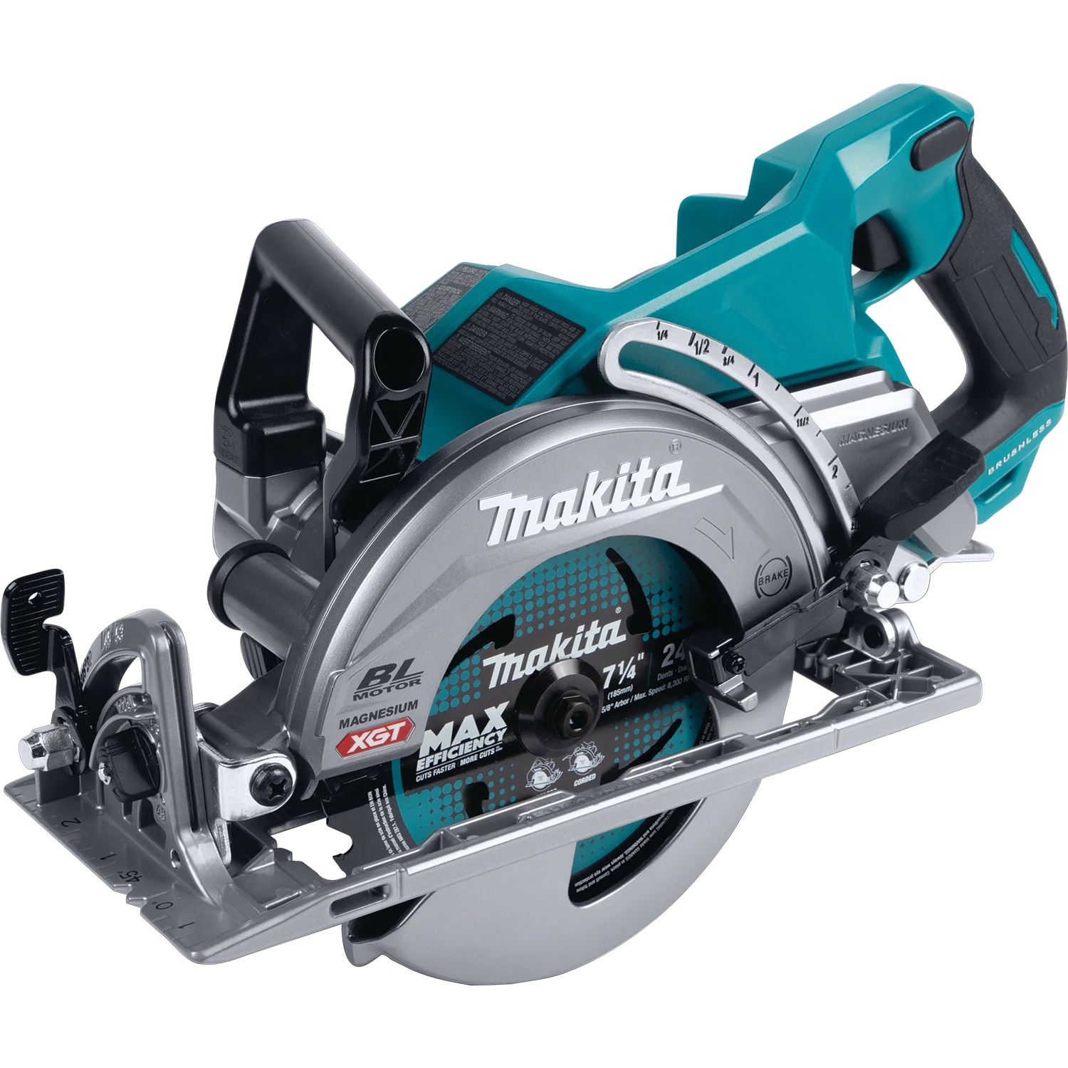 Makita GSR01Z 40V Max XGT Brushless Cordless Rear Handle 7‑1/4” Circular Saw (Bare Tool)