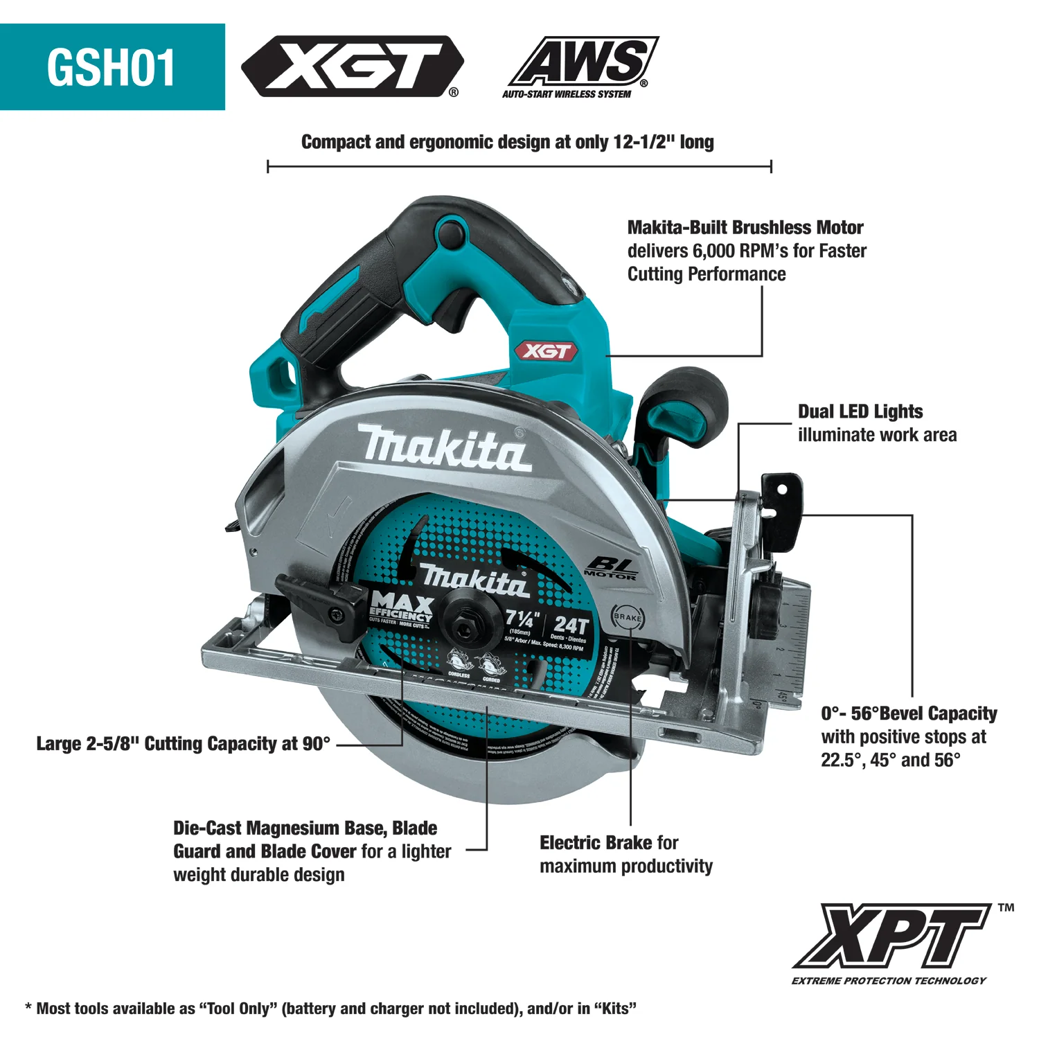 Makita GT501M 40V max XGT Brushless Cordless 5‑Pc. Combo Kit (4.0Ah) - Image 14