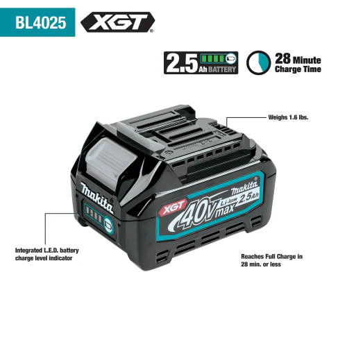 Makita (GWT02D) 40V max XGT Brushless Cordless 4‑Speed High‑Torque 1/2" Sq. Drive Impact Wrench Kit w/ Friction Ring Anvil (2.5Ah) - Image 3
