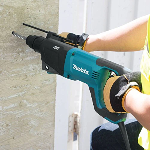 Makita (HR2641X1) SDS-PLUS 3-Mode Variable Speed AVT Rotary Hammer with Case and 4-1/2" Angle Grinder, 1" - Image 6