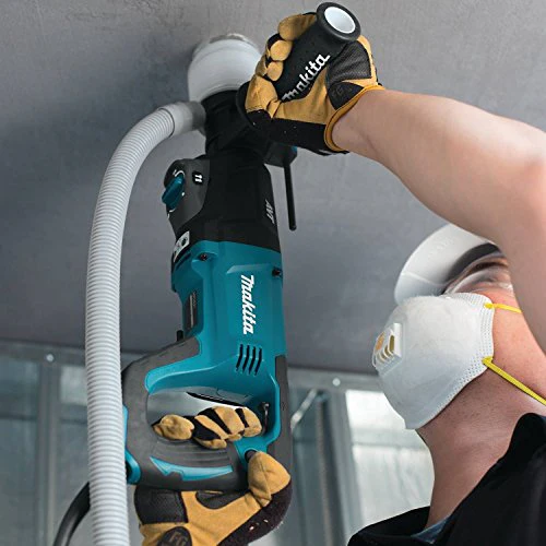 Makita (HR2641X1) SDS-PLUS 3-Mode Variable Speed AVT Rotary Hammer with Case and 4-1/2" Angle Grinder, 1" - Image 7