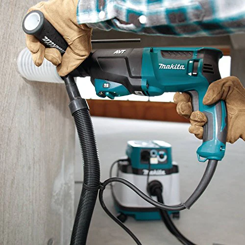 Makita (HR2641X1) SDS-PLUS 3-Mode Variable Speed AVT Rotary Hammer with Case and 4-1/2" Angle Grinder, 1" - Image 8