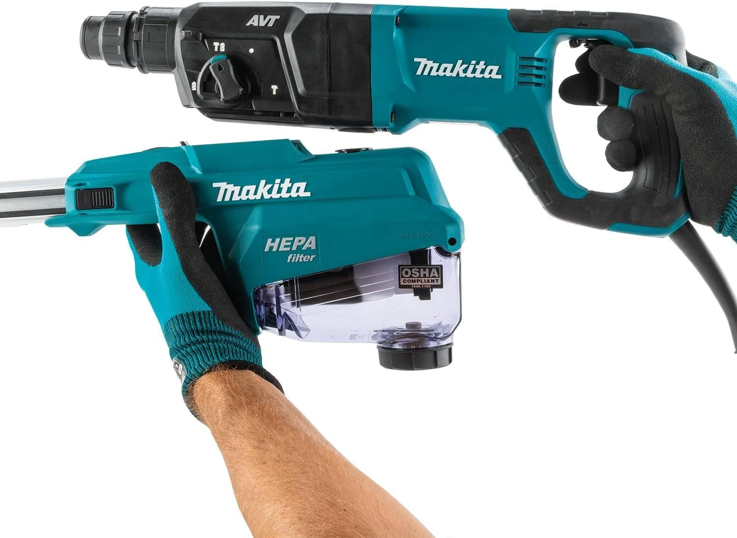 Makita HR2663 1" SDS-PLUS AVT Rotary Hammer, with HEPA Dust Extractor (D-Handle) - Image 10