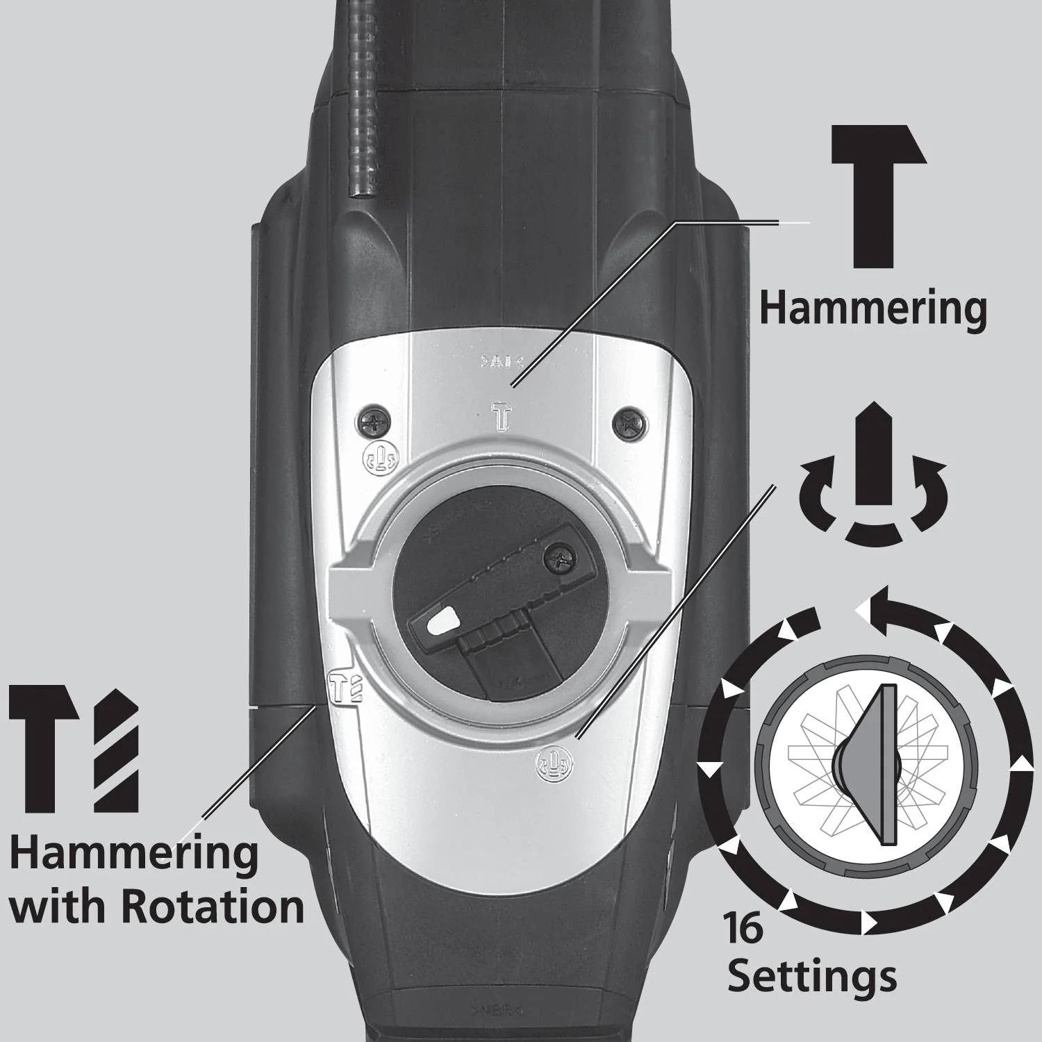 Makita (HR4510C) 1-3/4" AVT Rotary Hammer, accepts SDS-MAX bits, 2-mode, var. spd., case - Image 2