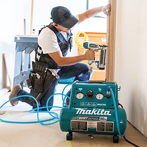 Makita Quiet Series, 1 HP, 2 Gallon, Oil-Free, Electric Air Compressor - Image 12