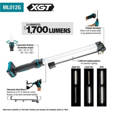 Makita ML012G 40V max XGT Cordless L.E.D. Underhood Work Light, Light Only - Image 2
