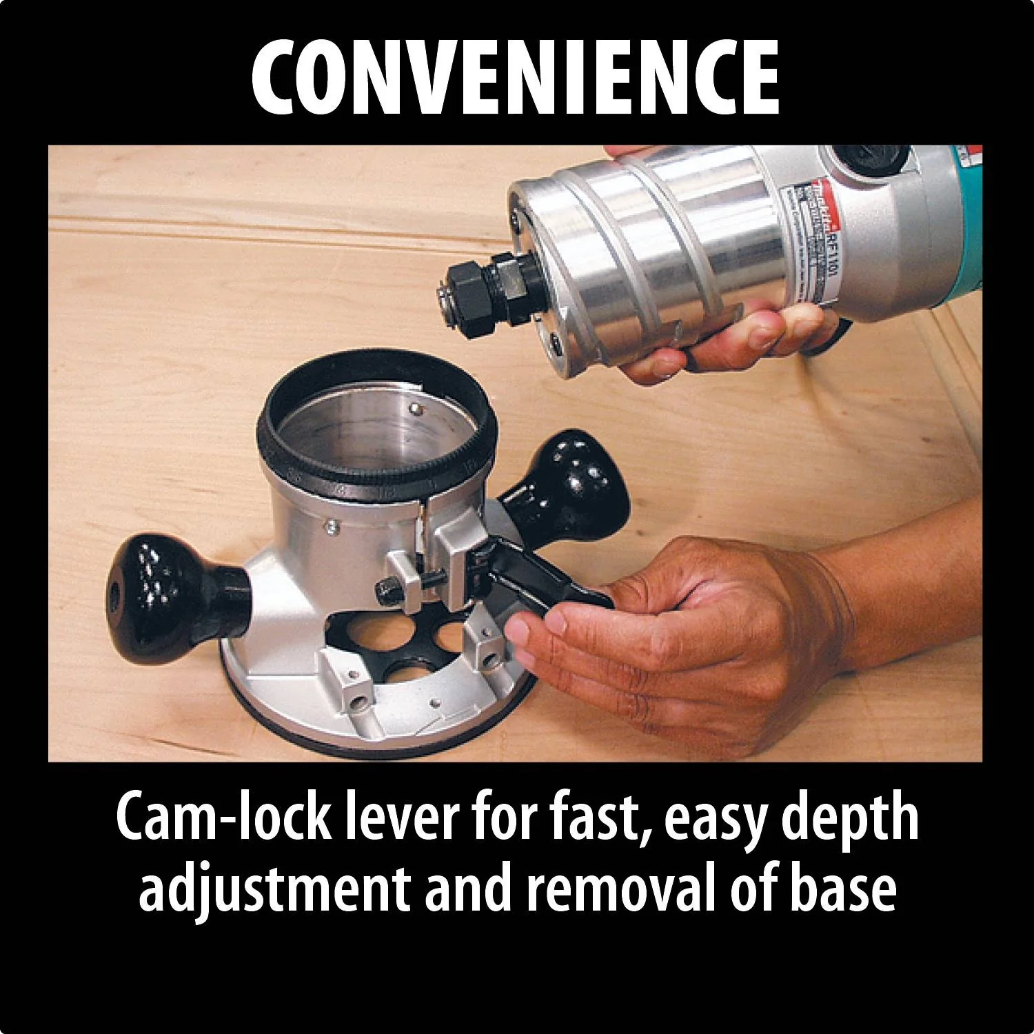 Makita 2-1/4 HP Router, 8,000-24,000 RPM, var. spd. - Image 2