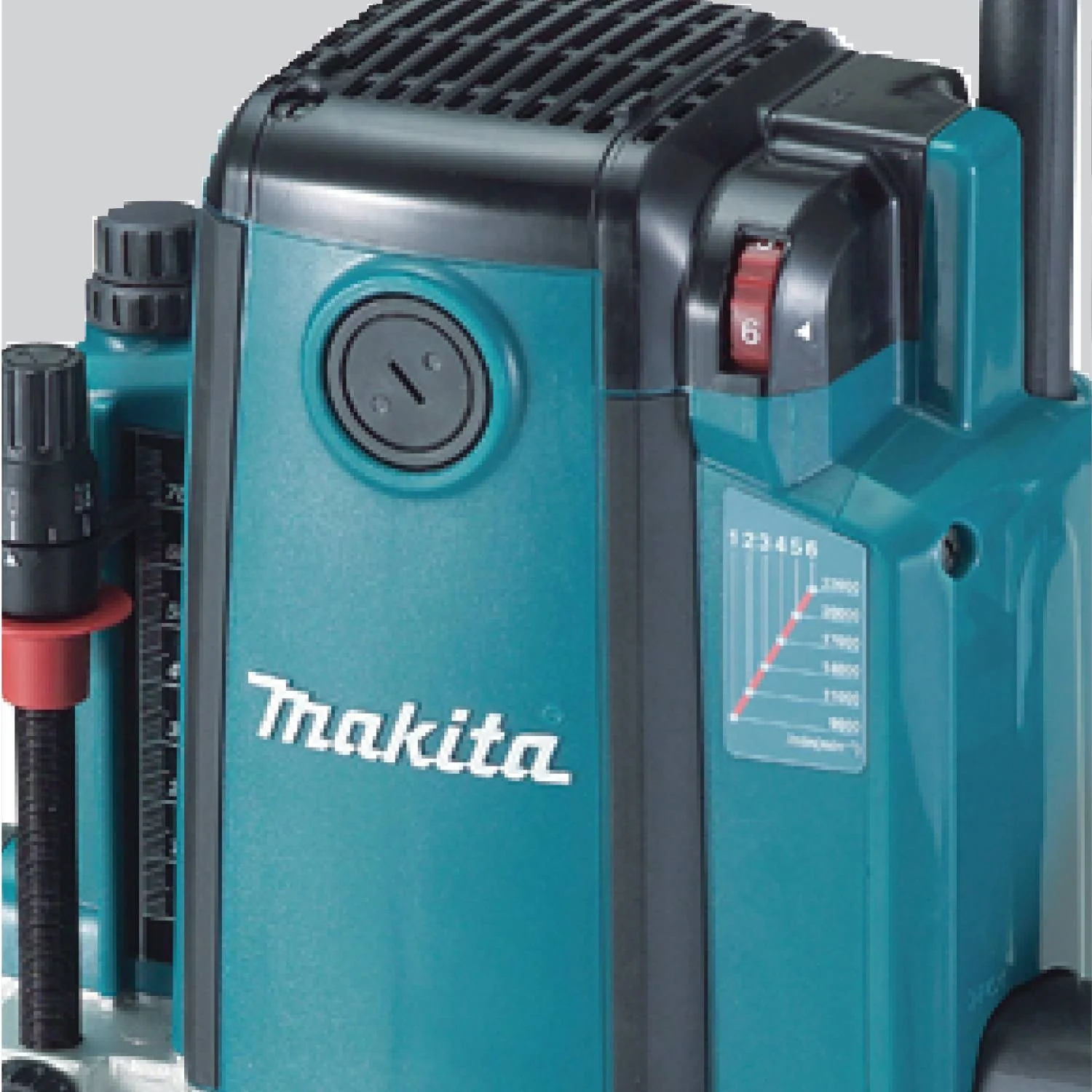 Makita 3-1/4 HP Plunge Router, 9,000-22,000 RPM, var. spd., L.E.D. Lights, electric brake - Image 4