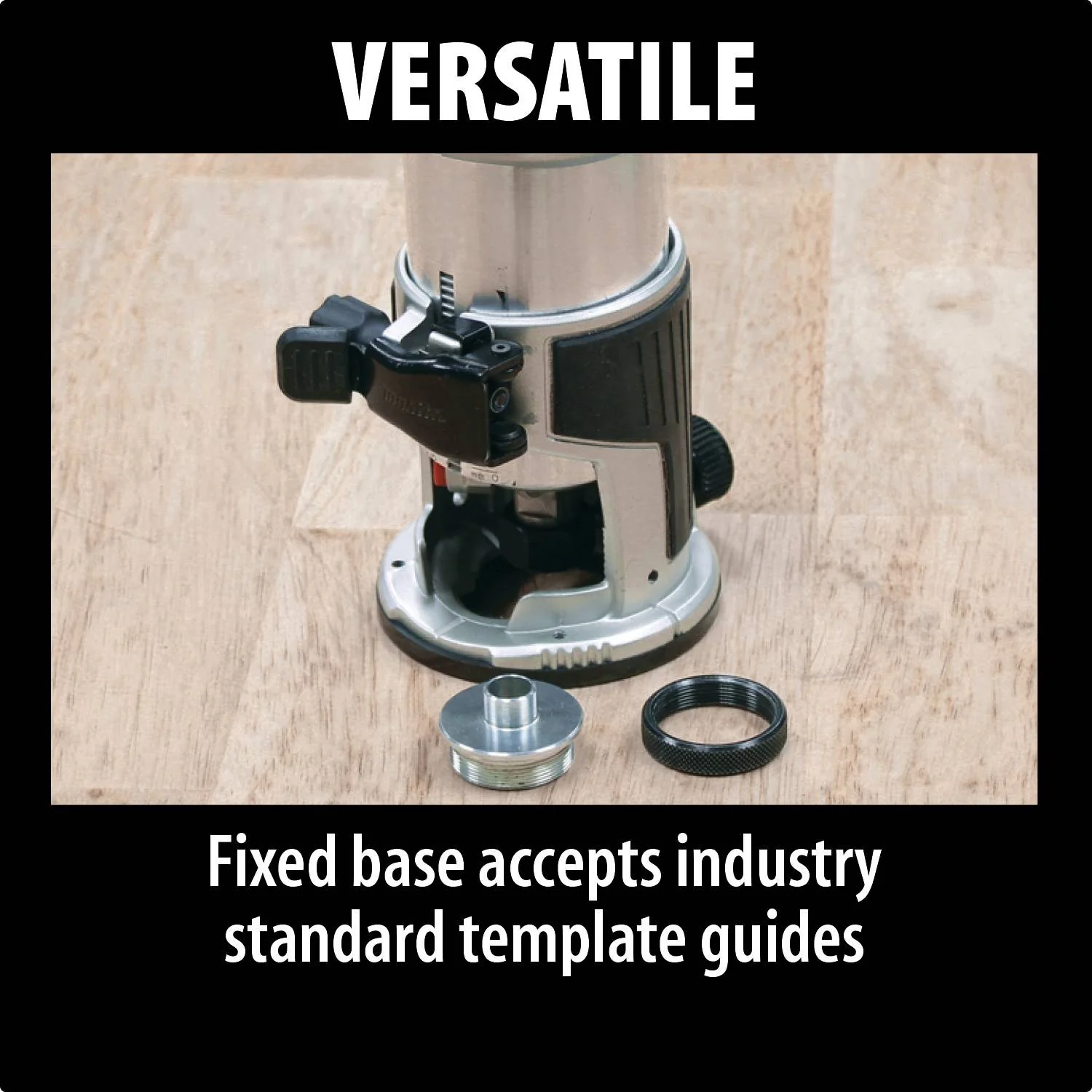 Makita 1-1/4 HP Compact Router Kit, Fixed, Plunge, Tilt and Offset bases, 10,000-30,000 RPM, var. spd., bag - Image 4