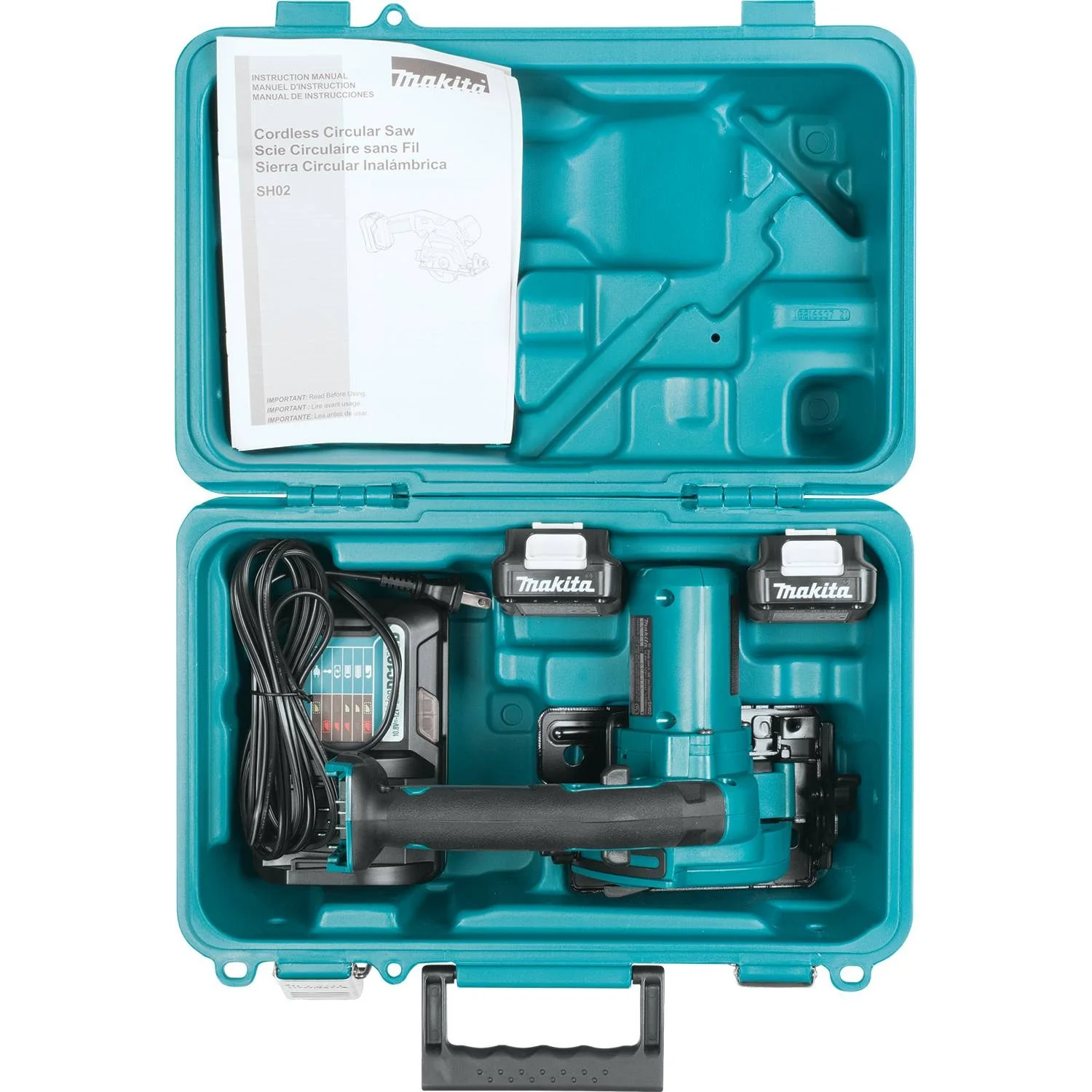 Makita 12V max CXT Lithium-Ion Cordless 3-3/8" Circular Saw Kit, case (2.0Ah) - Image 2