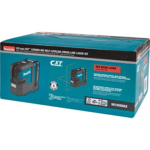 Makita 12V Max CXT Self-Leveling Cross-Line Red Beam Laser Combo Kit - Image 5