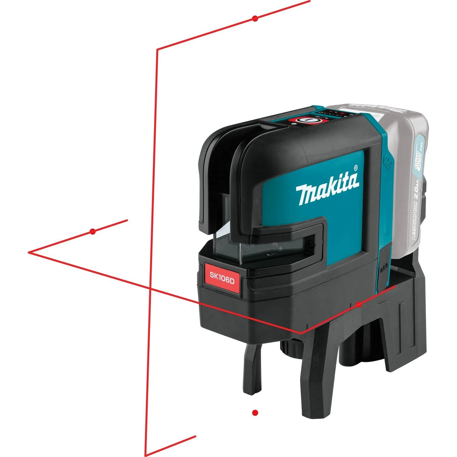 Makita 12V Max CXT Self-Leveling Cross-Line/4-Point Red Beam Laser (Bare Tool) - Image 4