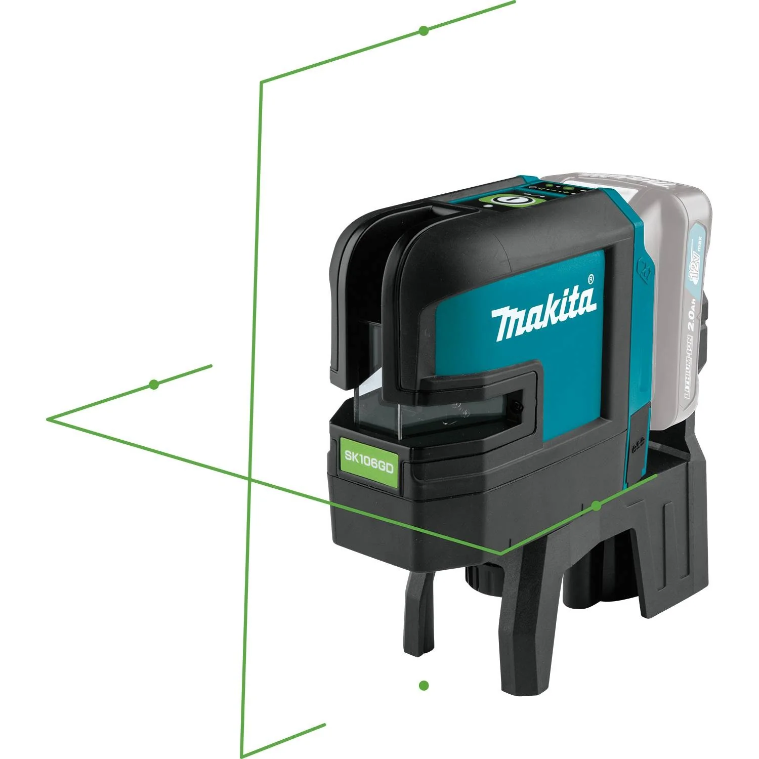 Makita (SK106GDZ) 12V Max CXT Self-Leveling Cross-Line/4-Point Green Laser (Bare Tool) - Image 3