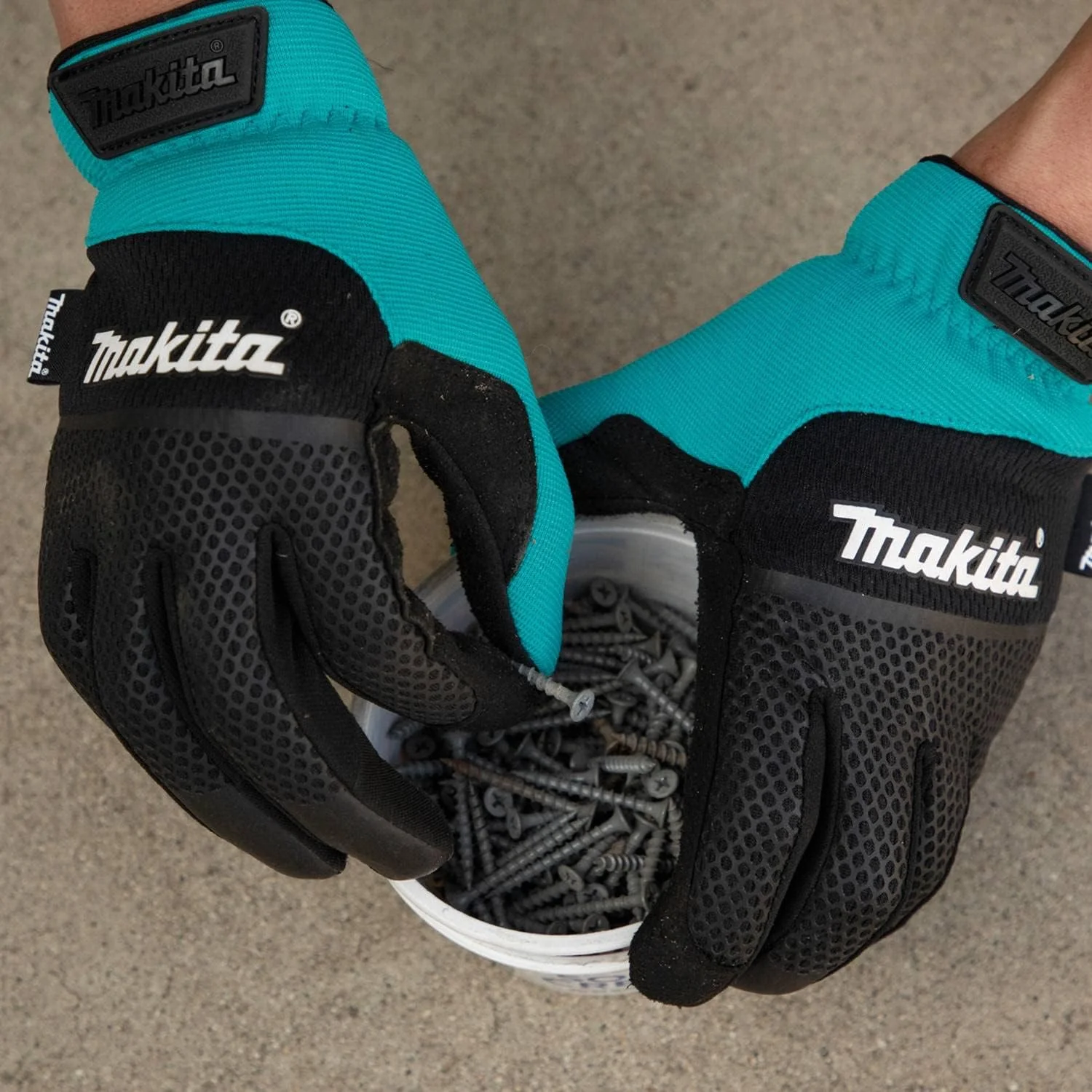Makita T-04151 Open Cuff Flexible Protection Utility Work Gloves (Medium) - Image 4