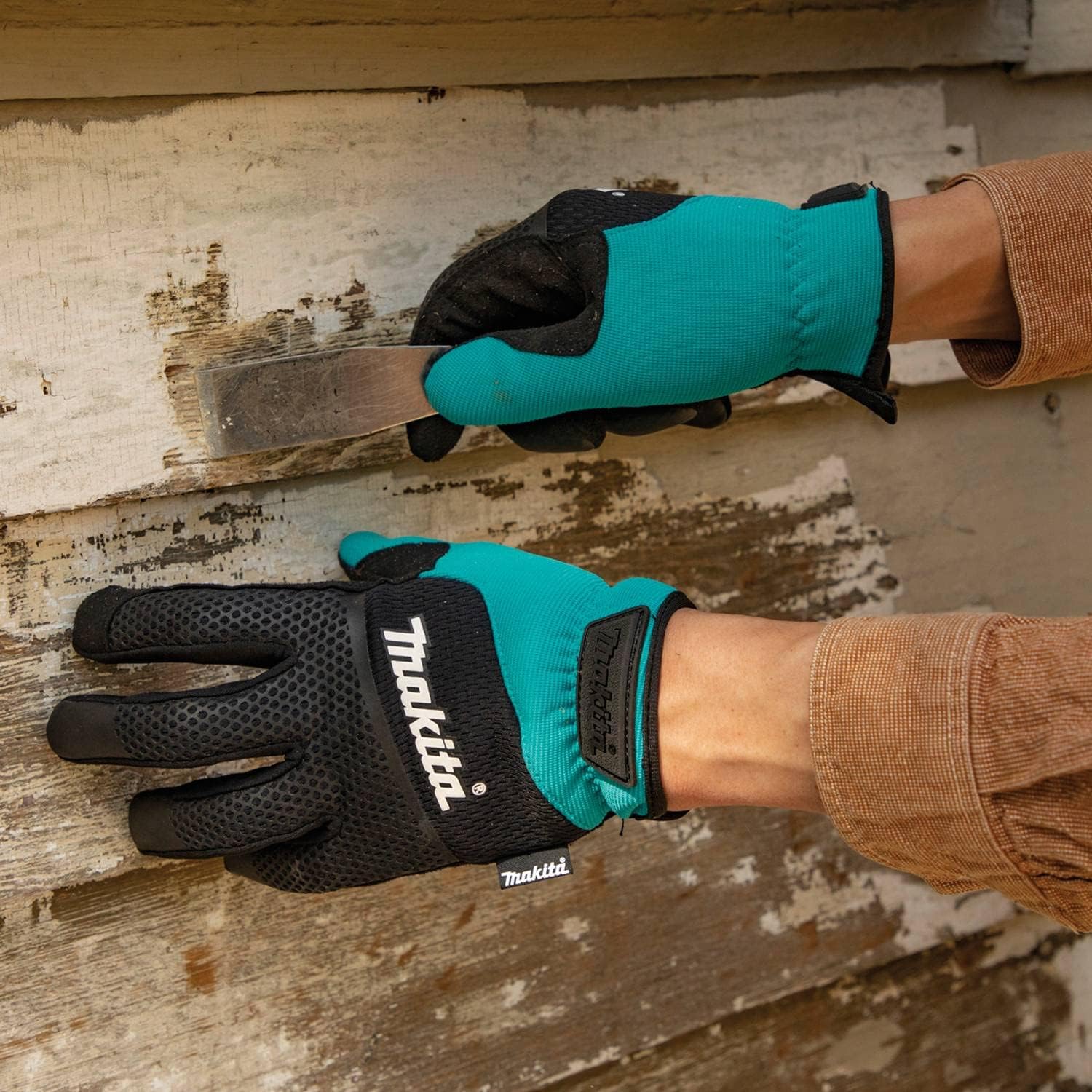 Makita T-04151 Open Cuff Flexible Protection Utility Work Gloves (Medium) - Image 5