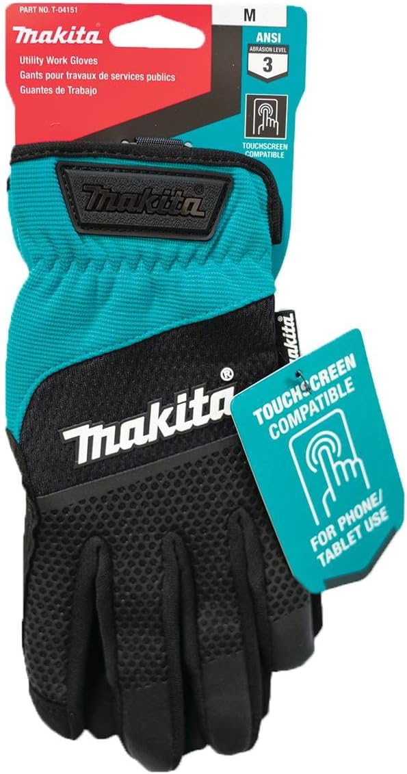 Makita T-04151 Open Cuff Flexible Protection Utility Work Gloves (Medium) - Image 8