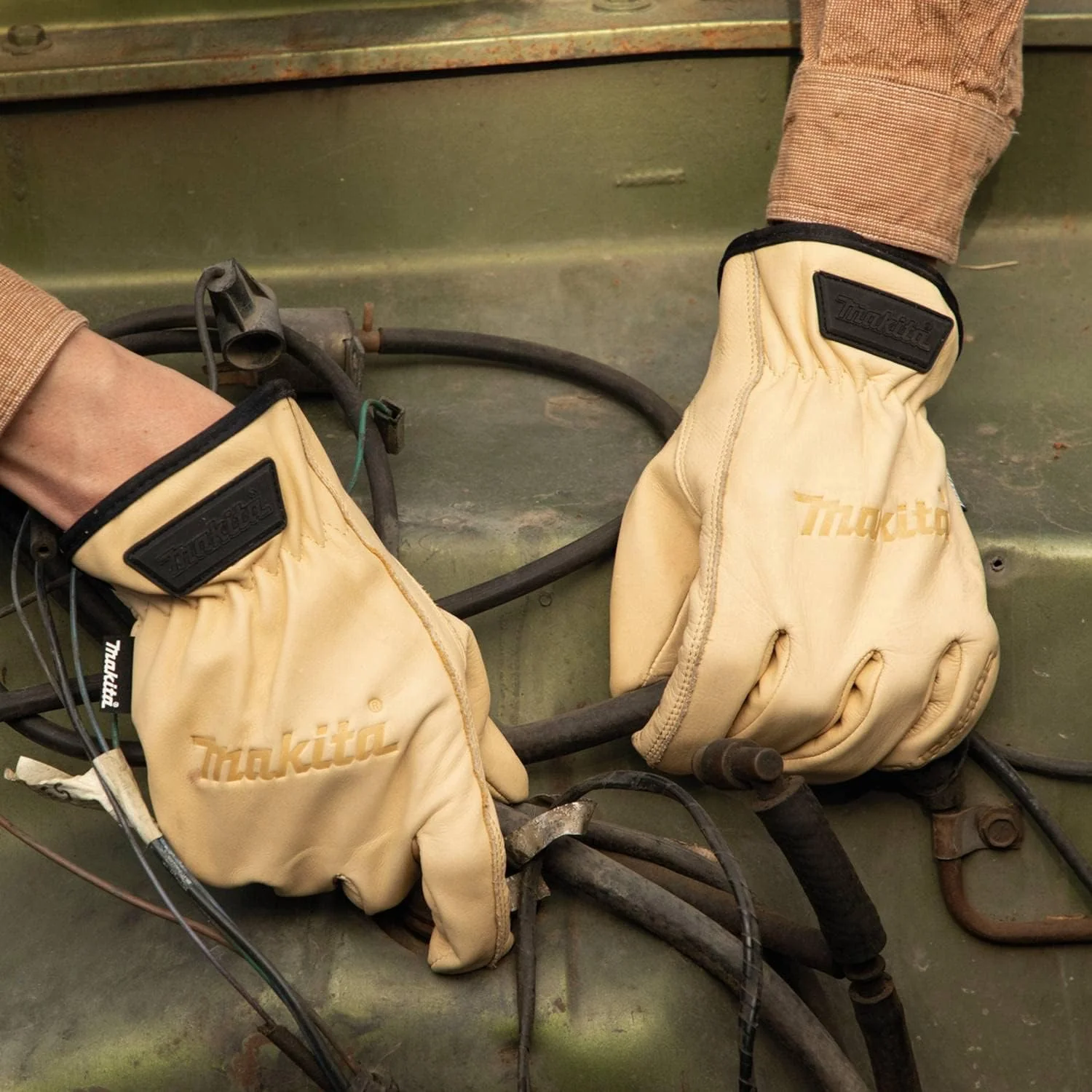 Makita T-04204 100% Genuine Leather Cow Driver Gloves (X-Large) - Image 5