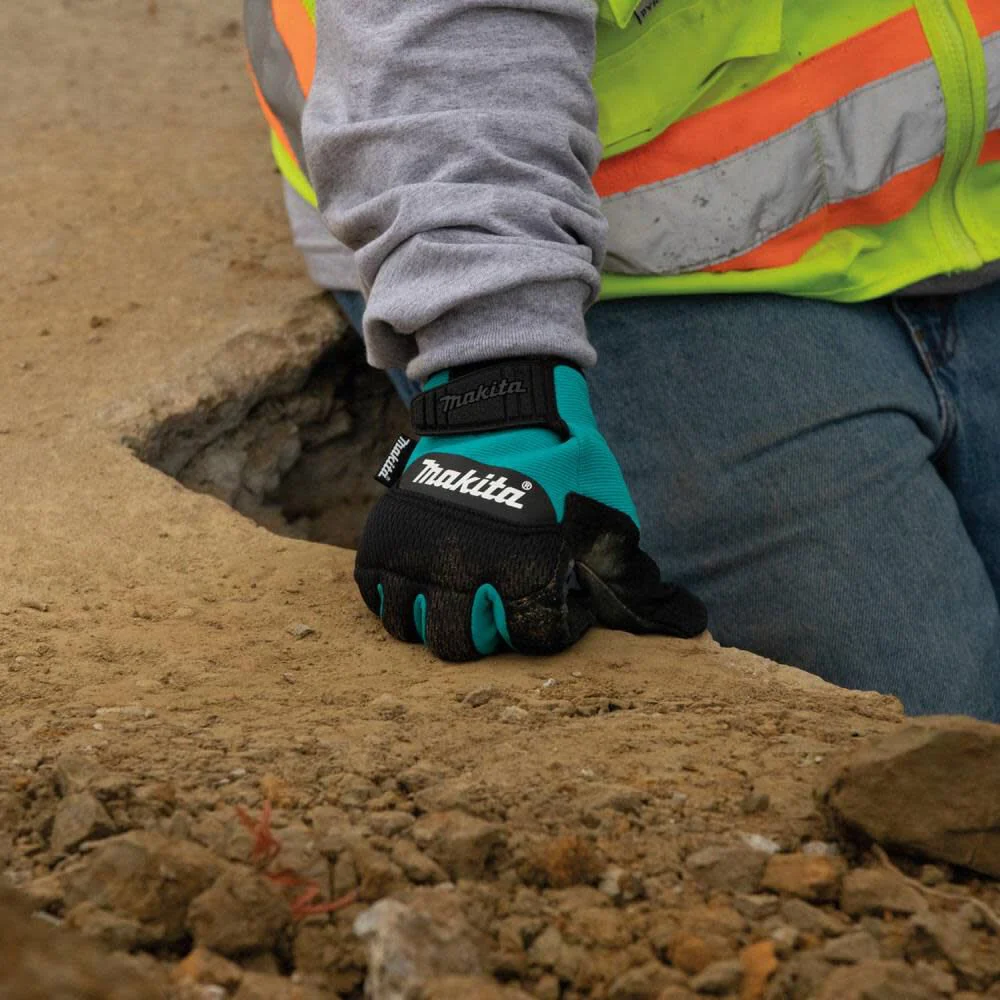 Makita 100% Genuine Leather-Palm Performance Gloves (Size Large) - Image 6