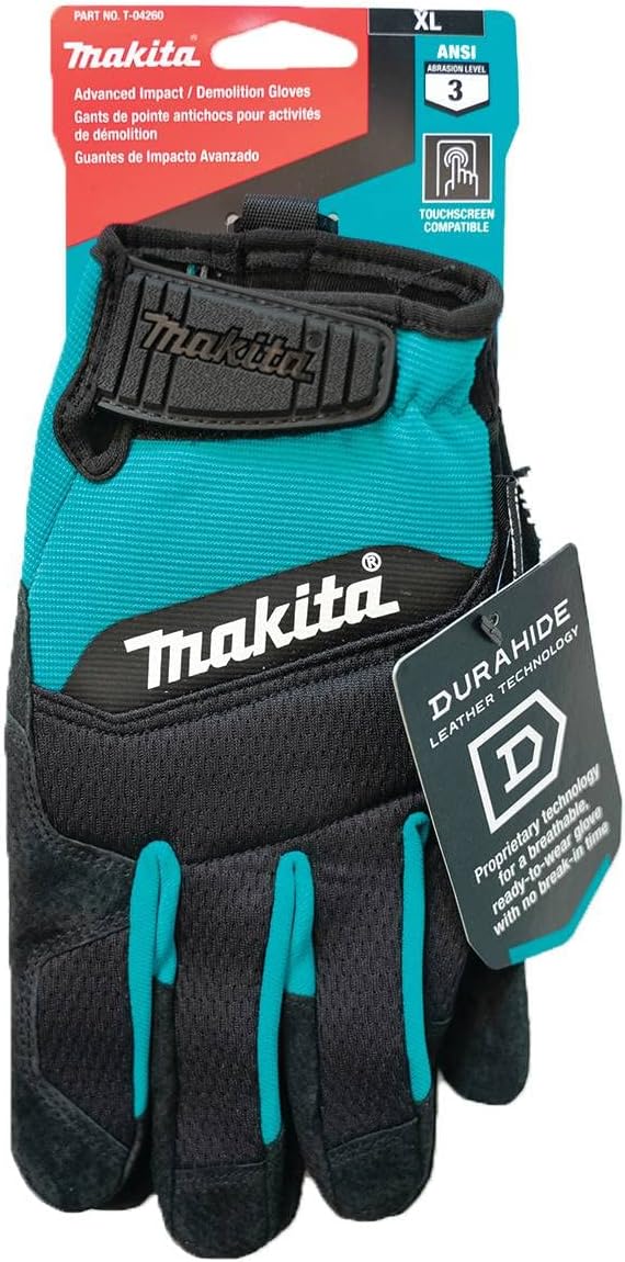Makita T-04232 100% Genuine Leather-Palm Performance Gloves, X-Large - Image 7