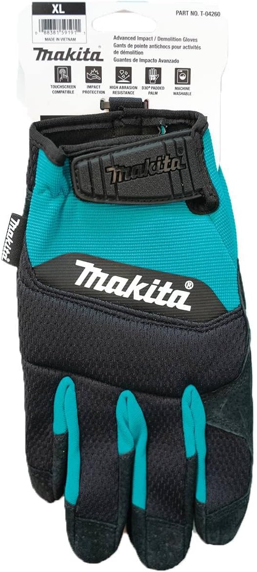 Makita T-04232 100% Genuine Leather-Palm Performance Gloves, X-Large - Image 8