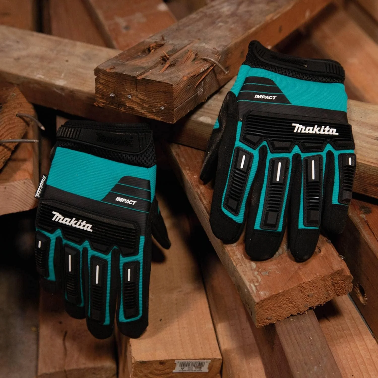 Makita T-04248 Advanced Impact Demolition Gloves, Medium - Image 2