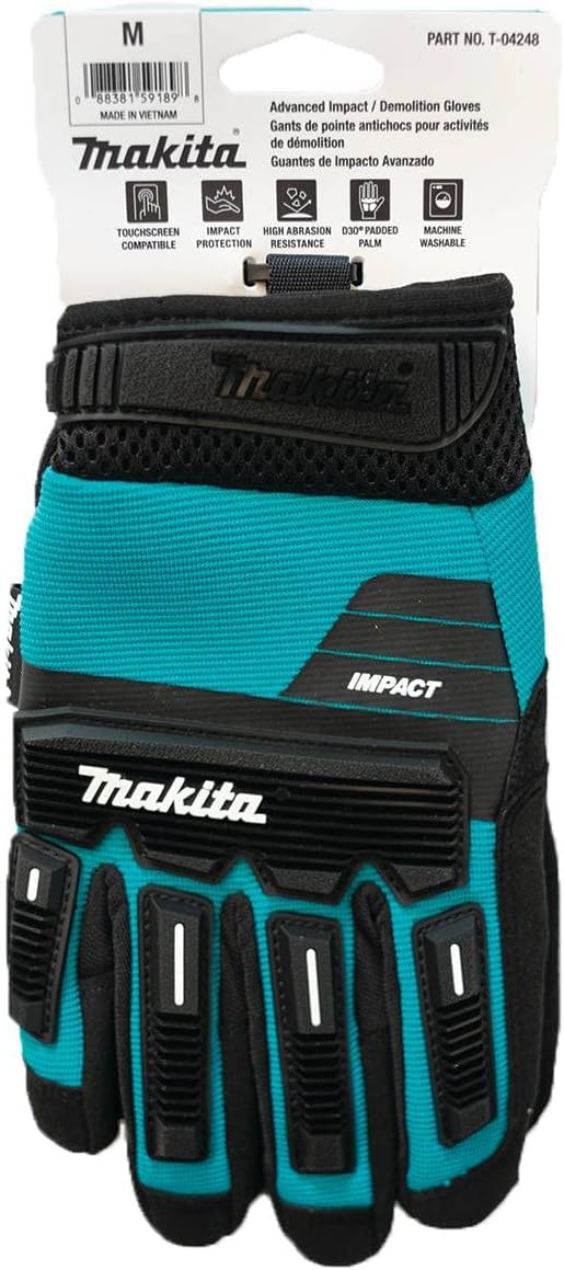 Makita T-04248 Advanced Impact Demolition Gloves, Medium - Image 7
