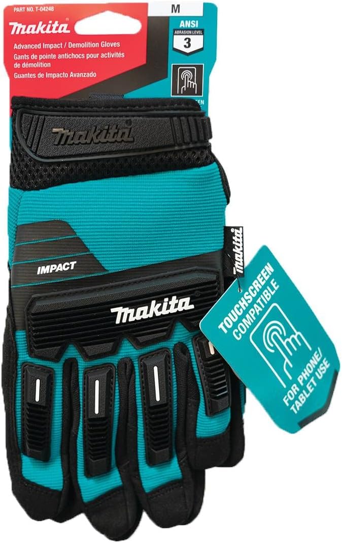 Makita T-04248 Advanced Impact Demolition Gloves, Medium - Image 8