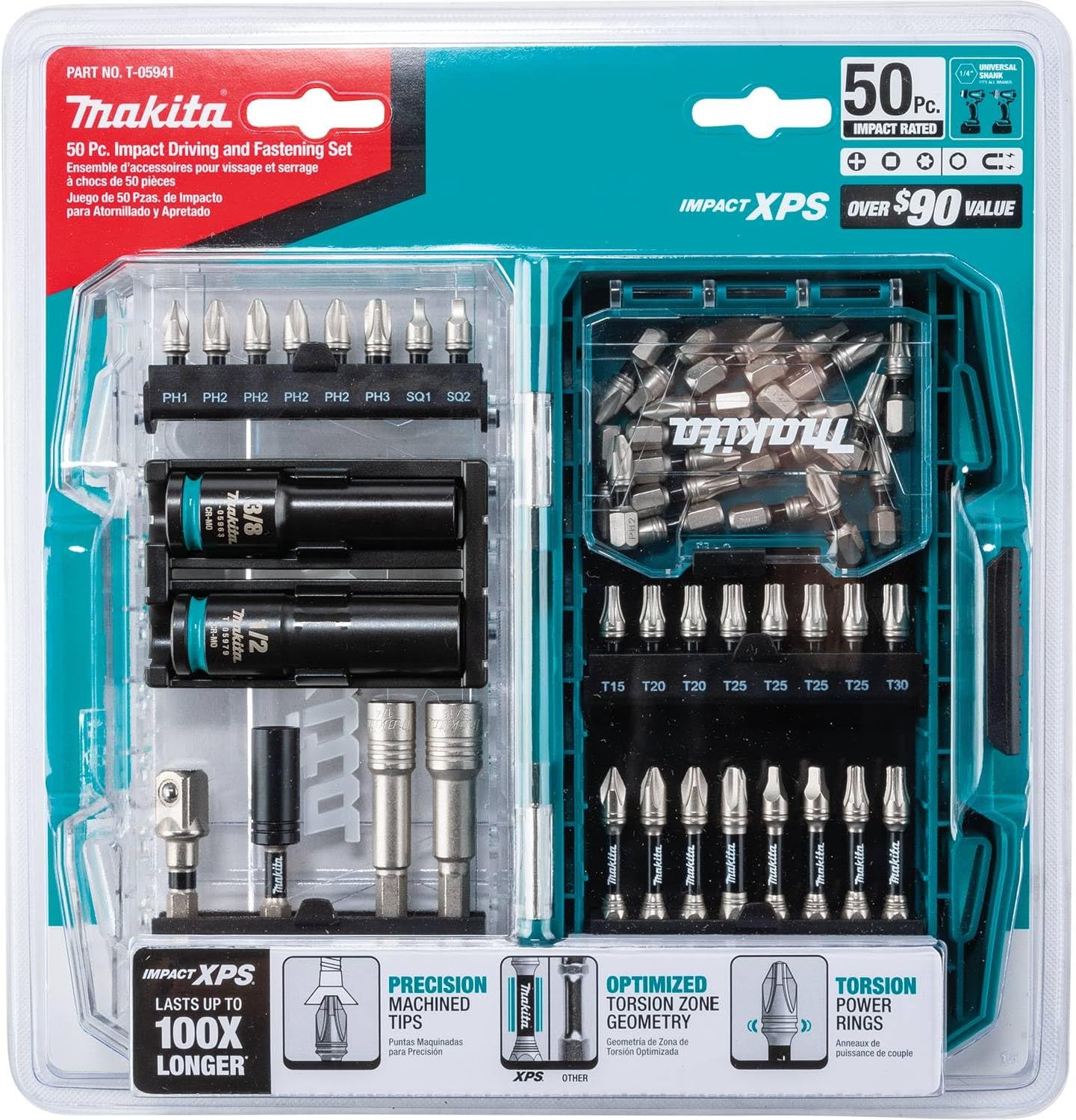 Makita T-05941 Impact XPS 50 Pc. Impact Driving and Fastening Bit Set - Image 5
