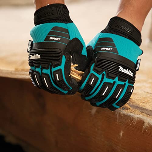 Makita Unisex T 04260 Advanced Impact Demolition Gloves X Large, Teal/Black, X-Large US - Image 4