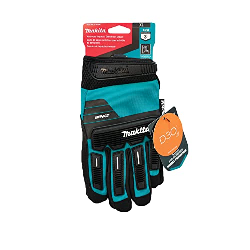 Makita Unisex T 04260 Advanced Impact Demolition Gloves X Large, Teal/Black, X-Large US - Image 6