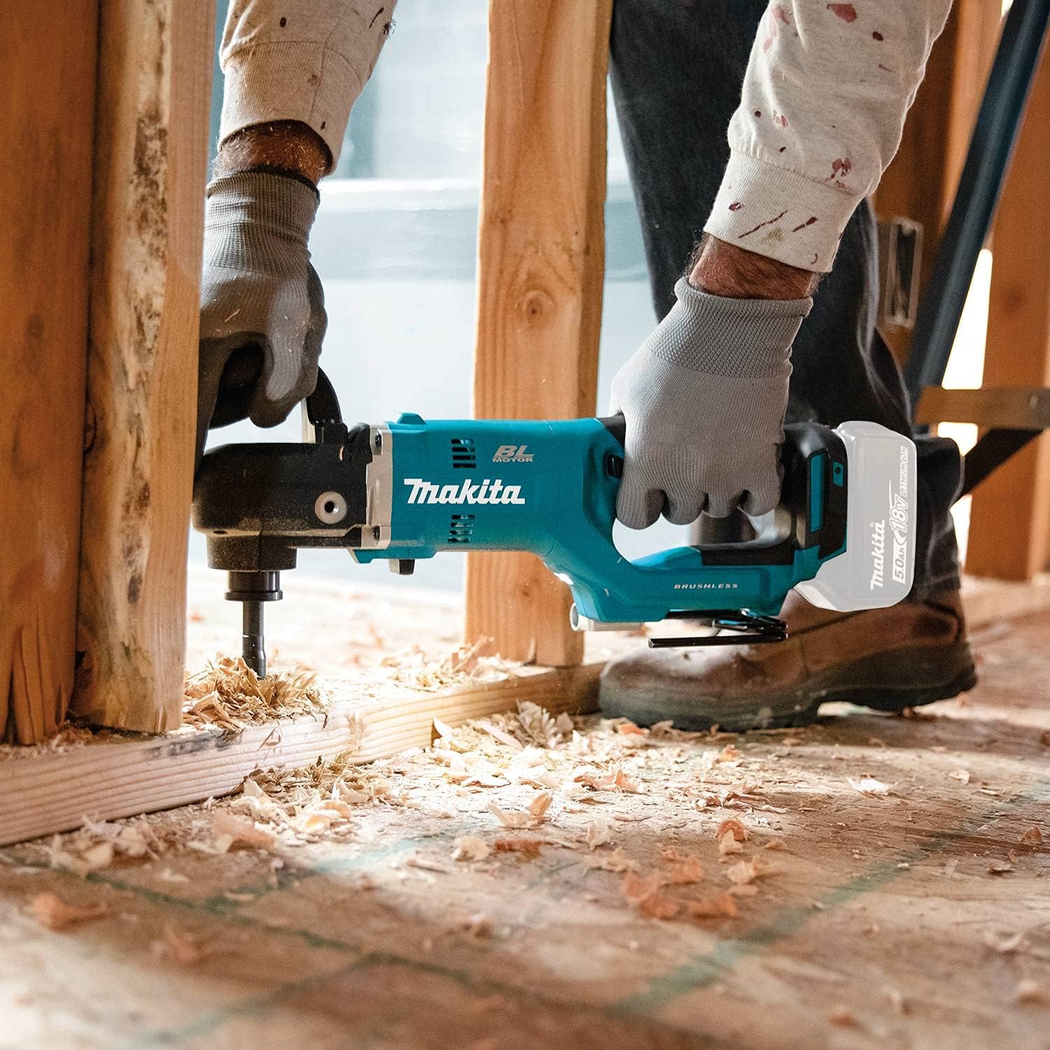 Makita 18V LXT Lithium-Ion Brushless Cordless 7/16" Hex Right-Angle Drill (Bare Tool) - Image 10