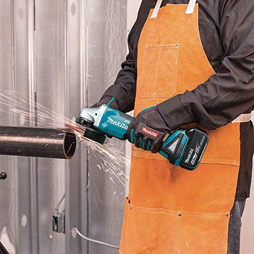 Makita XAG11T 18V LXT� Lithium-Ion Brushless Cordless 4-1/2� / 5" Paddle Switch Cut-Off/Angle Grinder Kit, with Electric Brake (5.0Ah) - Image 8