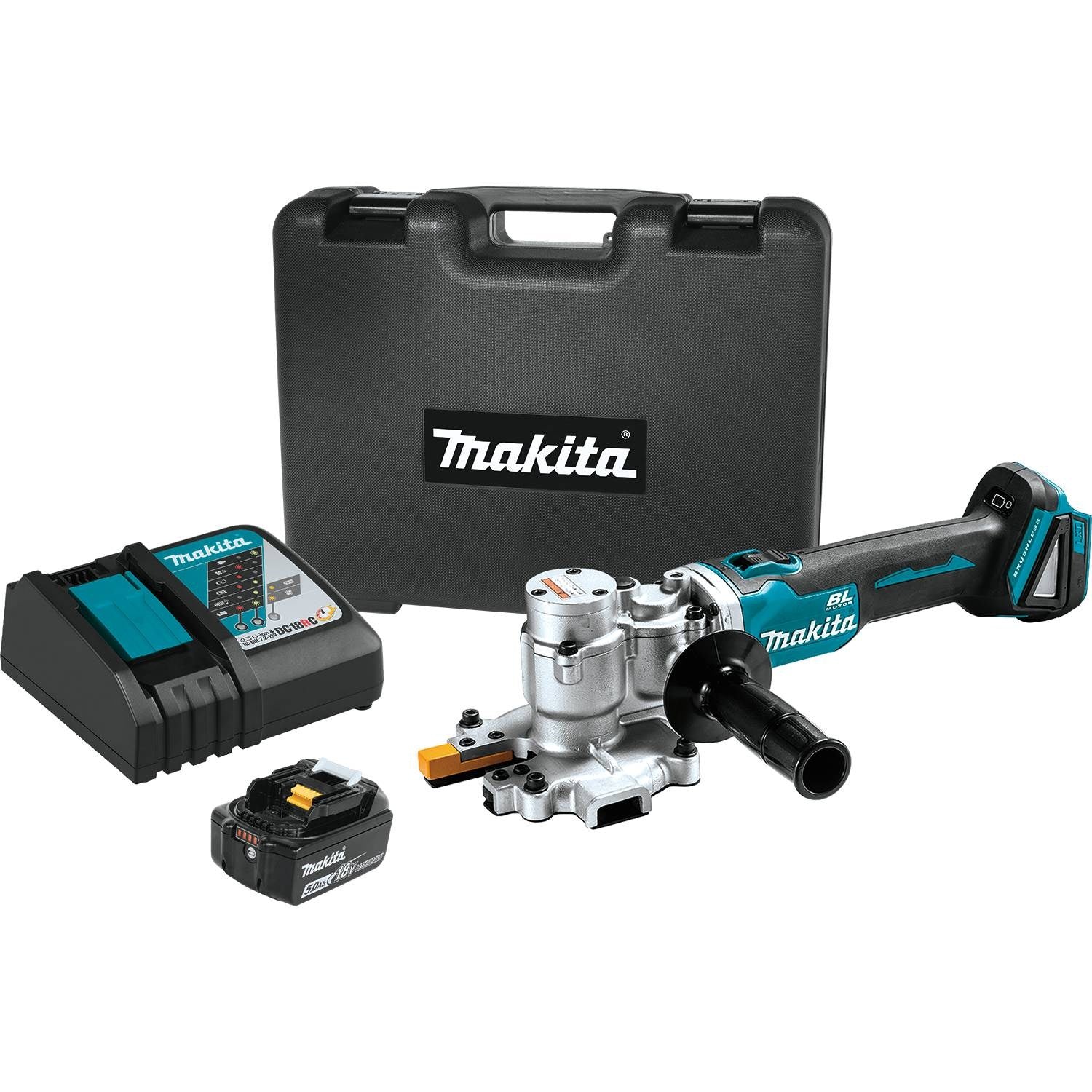 Makita XCS06T1 18V LXT Lithium-Ion Brushless Cordless Steel Rod Flush-Cutter Kit, case, with one battery (5.0Ah)