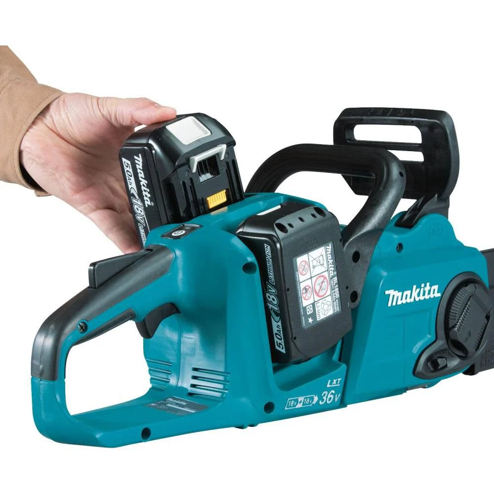 Makita XCU03PT1 36V (18V X2) LXT Brushless 14" Chain Saw Kit with 4 Batteries - Image 4