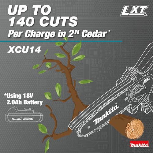 Makita XCU14SR1 18V LXT Lithium-Ion Brushless Cordless 6 Inch Pruning Saw Kit (2.0Ah) - Image 4