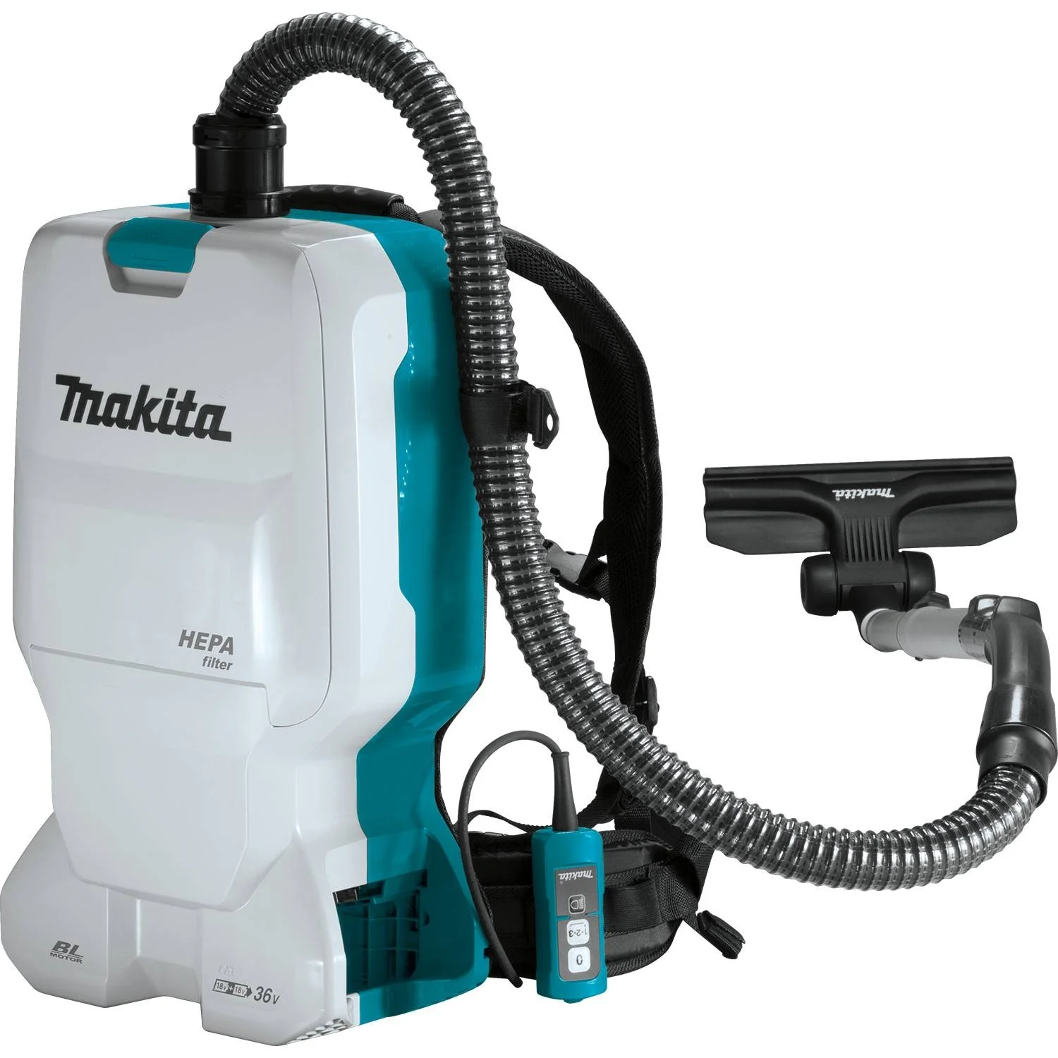 Makita XCV17Z - 36V (18V X2) LXT Brushless 1.6 Gallon HEPA Filter Backpack Dry Vacuum (Bare Tool) - Image 3