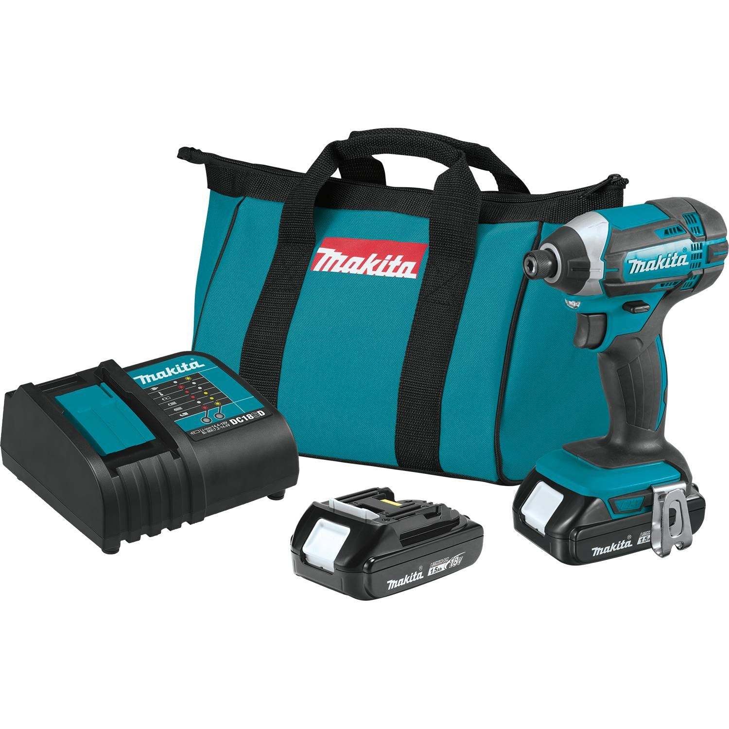 Makita XDT11SY - 18V LXT Lithium-Ion Compact Cordless Impact Driver Kit, var. spd., rev., L.E.D. Light, case (1.5Ah)