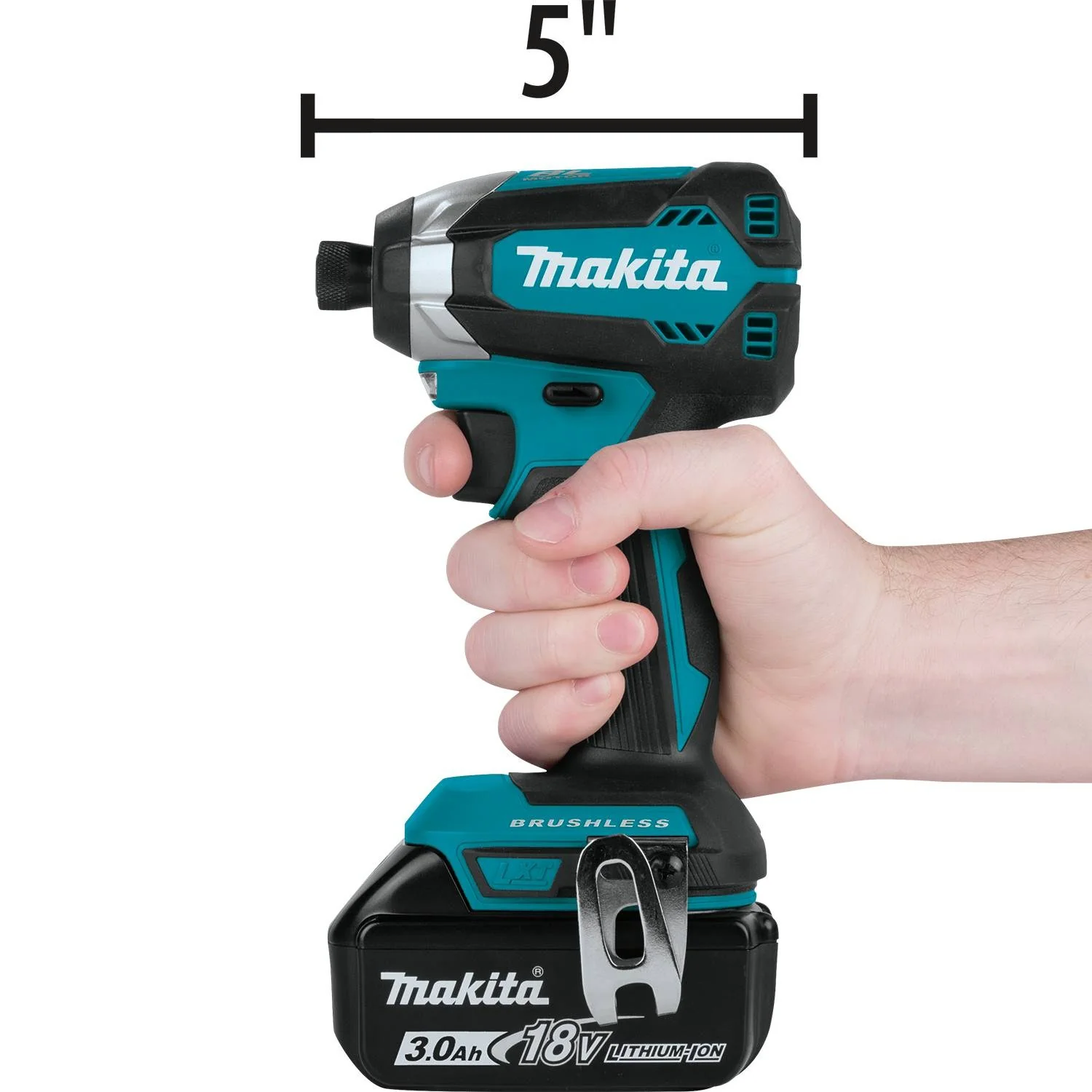 Makita XDT131 - 18V LXT Lithium-Ion Brushless Cordless Impact Driver Kit, var. spd., rev. L.E.D. Light, bag, with one battery (3.0Ah) - Image 5