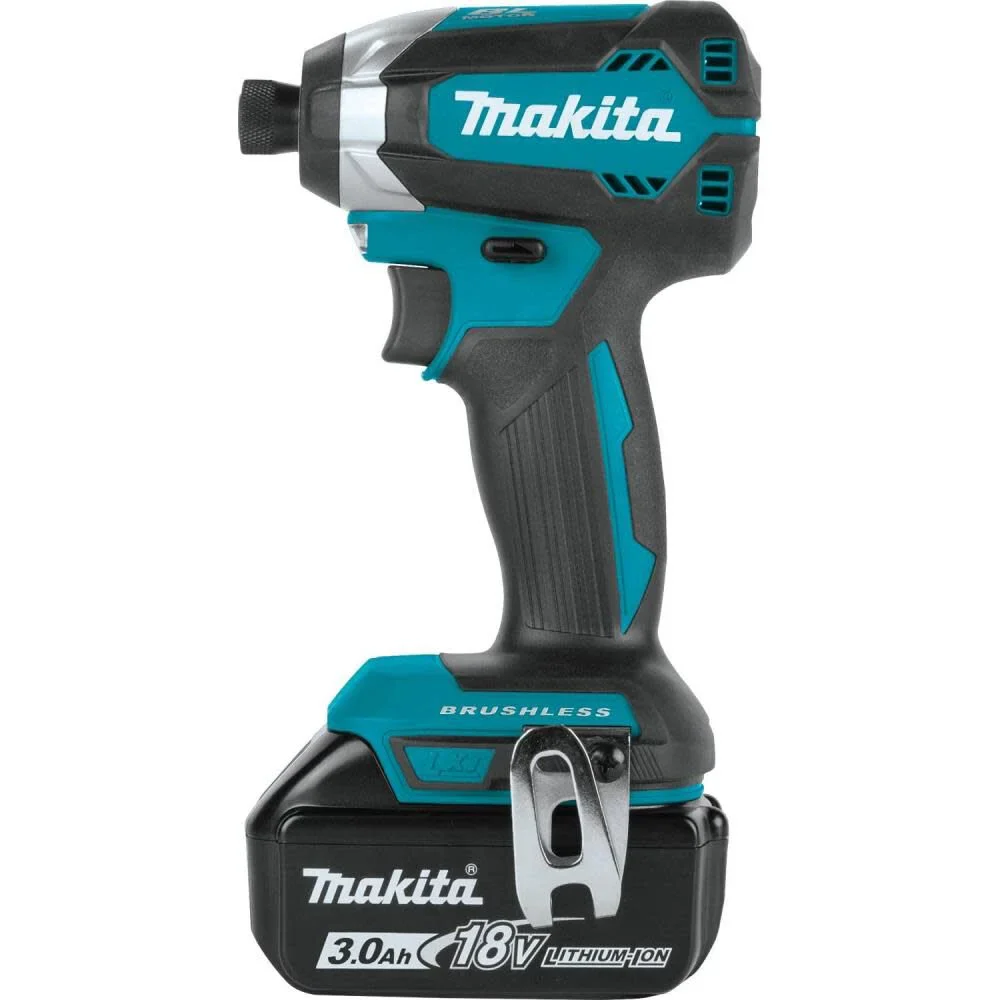 Makita 18V LXT (XDT131X2) Lithium-Ion Brushless Cordless Impact Driver 3 Ah Kit with L.E.D Flashlight and 2 Batteries - Image 10