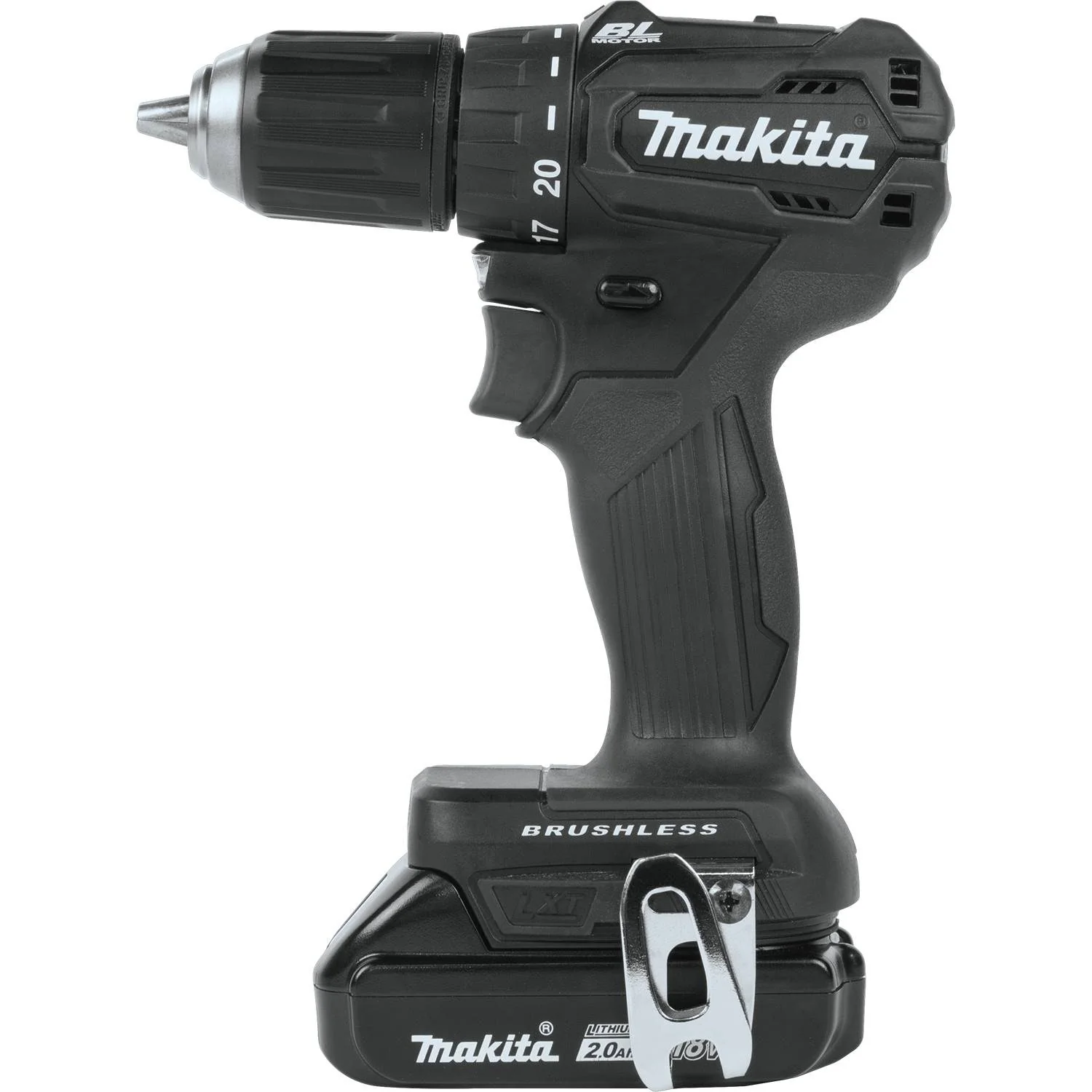 Makita XFD11R1B - 18V LXT Lithium-Ion Sub-Compact Brushless Cordless 1/2" Driver-Drill Kit, 2-speed, var. spd., L.E.D. Light, bag, with one battery (2.0Ah) - Image 2