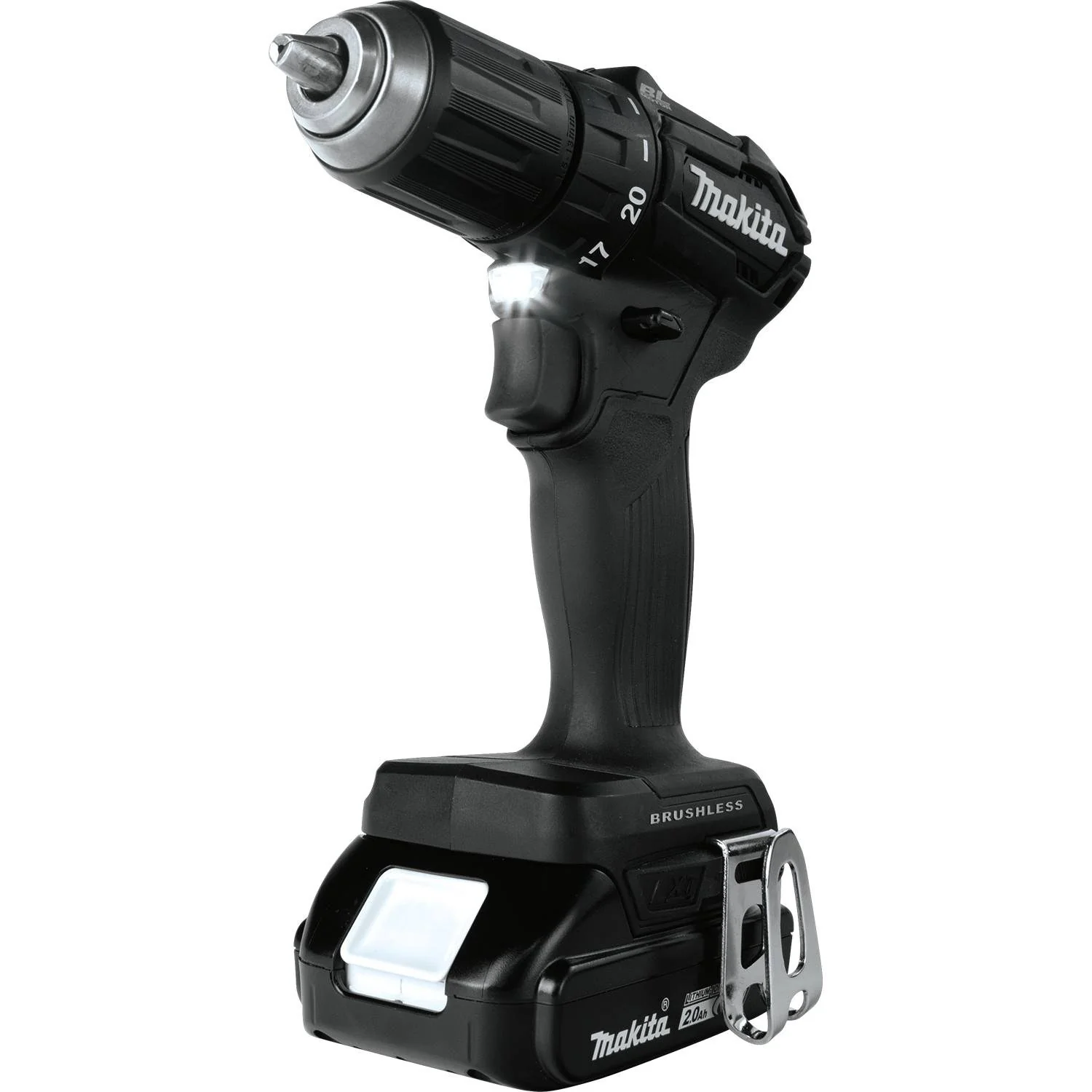 Makita XFD11R1B - 18V LXT Lithium-Ion Sub-Compact Brushless Cordless 1/2" Driver-Drill Kit, 2-speed, var. spd., L.E.D. Light, bag, with one battery (2.0Ah) - Image 5