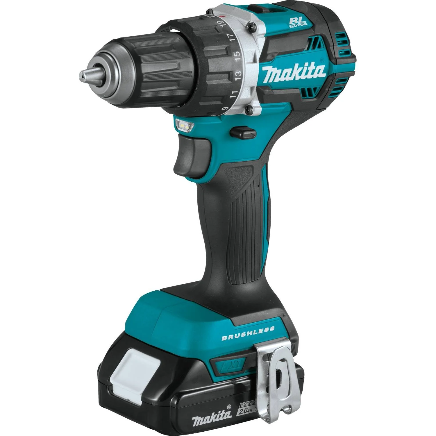 Makita 18V LXT Lithium‑Ion Compact Brushless Cordless 1/2" Driver‑Drill Kit (2.0Ah) - Image 2