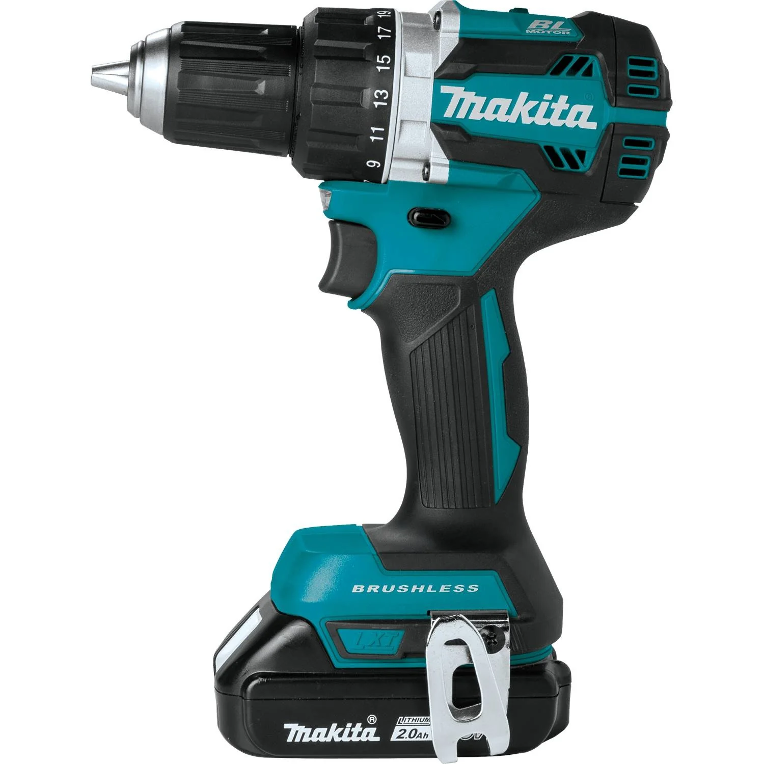 Makita 18V LXT Lithium‑Ion Compact Brushless Cordless 1/2" Driver‑Drill Kit (2.0Ah) - Image 3