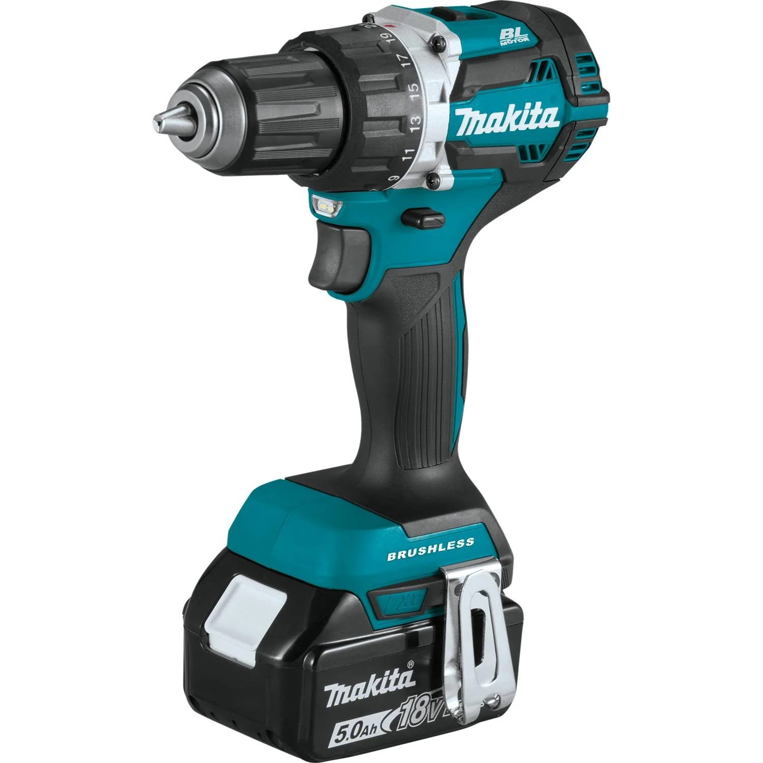 Makita XFD12T 18V LXT Lithium-Ion Compact Brushless Cordless 1/2" Driver-Drill Kit, 2-speed, var. spd., L.E.D. Light, bag (5.0Ah) - Image 4